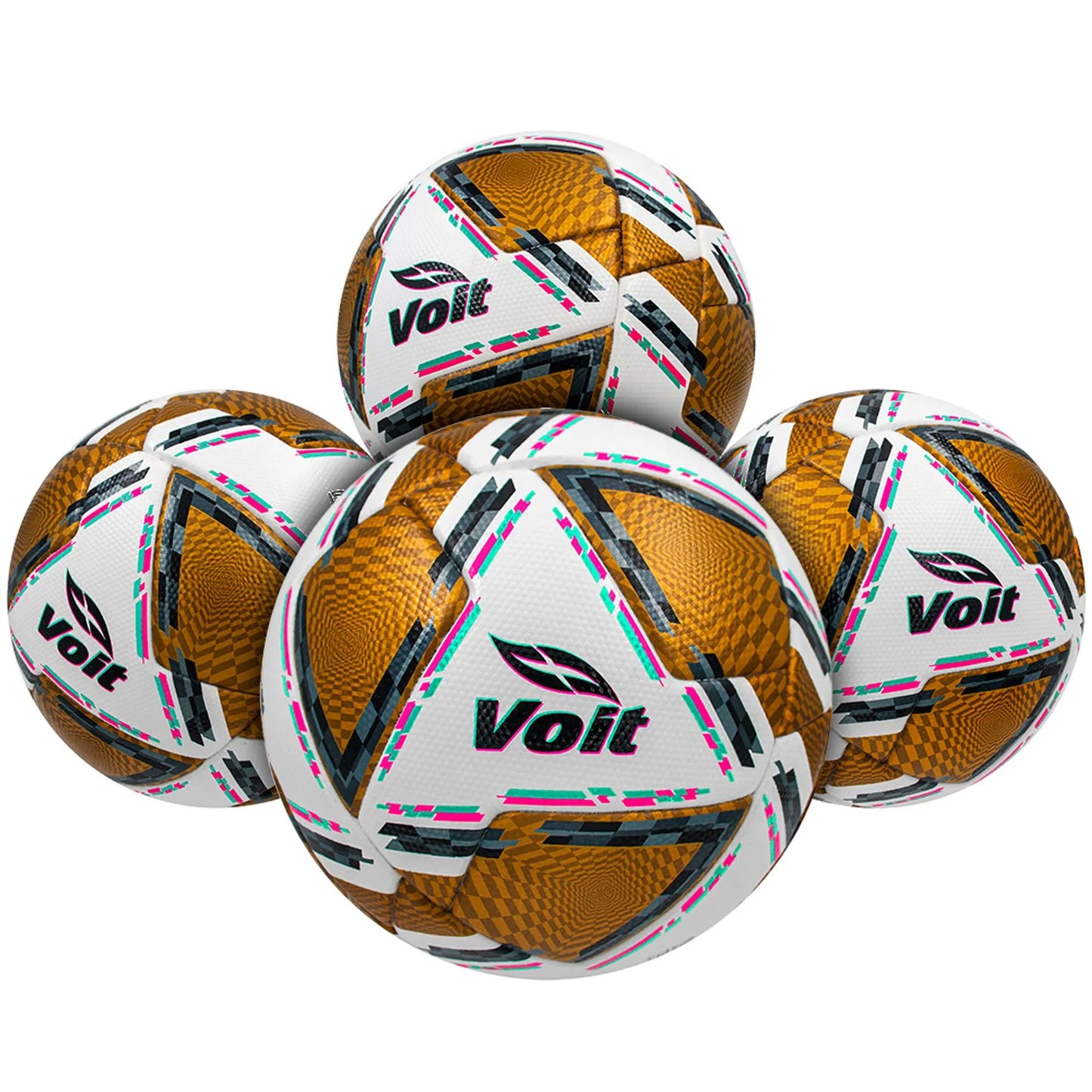 Voit Morph FIFA QUALITY PRO Liga MX Soccer Balls [12 PACK] Size 5 | Golden & White