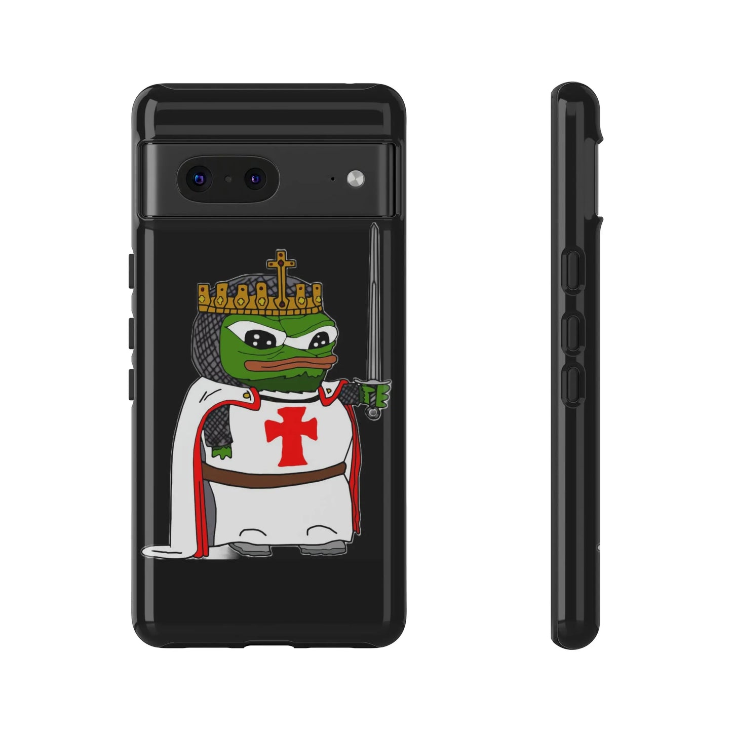 Crusader Pepe Cell Phone Case - Deus Vult Knight Phone Cover - 4LibertyShop.com