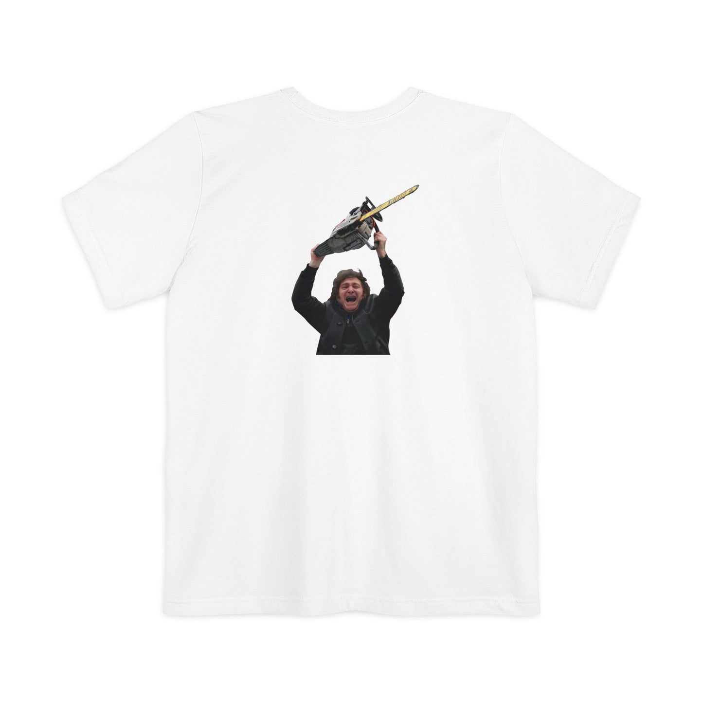 Javier Milei Chainsaw Pocket T-Shirt