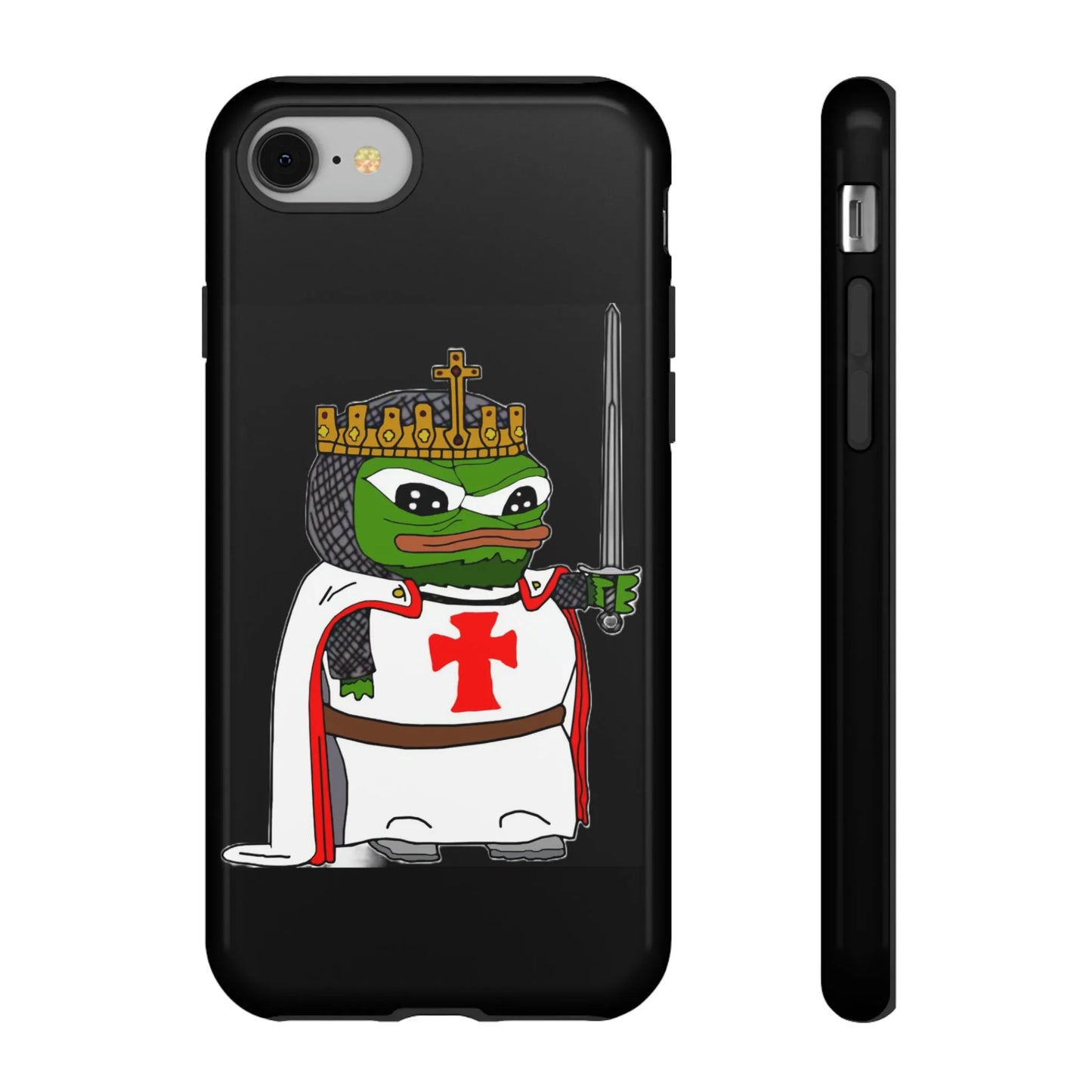 Crusader Pepe Cell Phone Case - Deus Vult Knight Phone Cover - 4LibertyShop.com