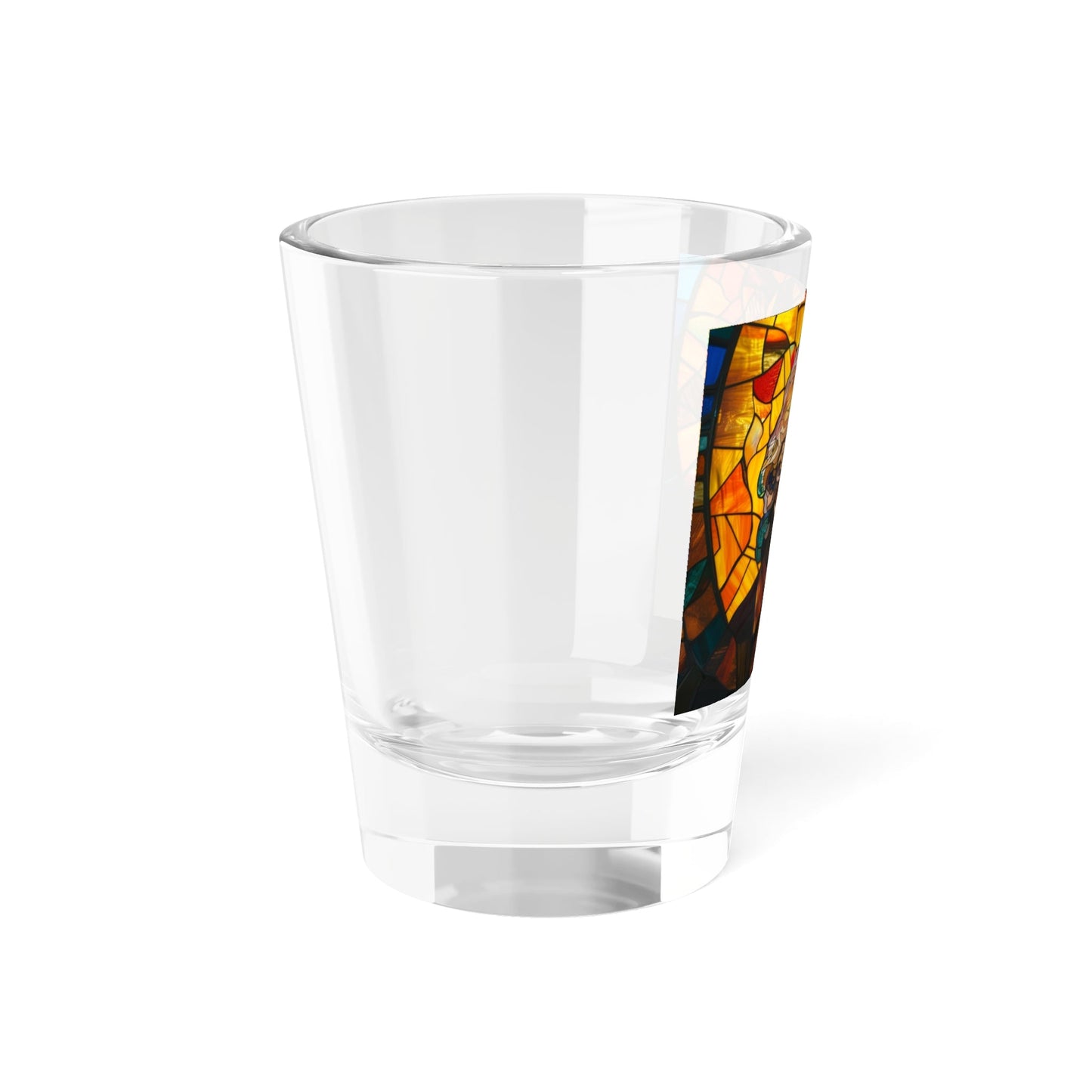Thomas Jefferson Stained Glass Shot Glass, 1.5oz - 4LibertyShop.com