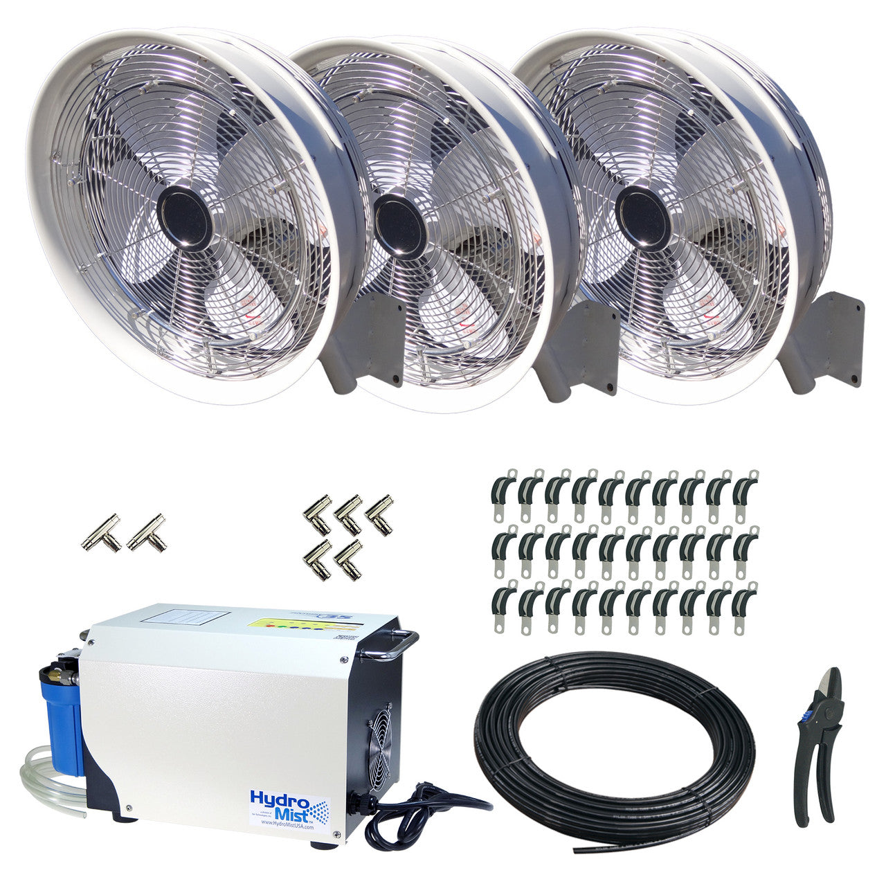 Hydro Mist DIY 3-18" Mist Fan Package with Pro 35 Pump 1000 PSI Pump