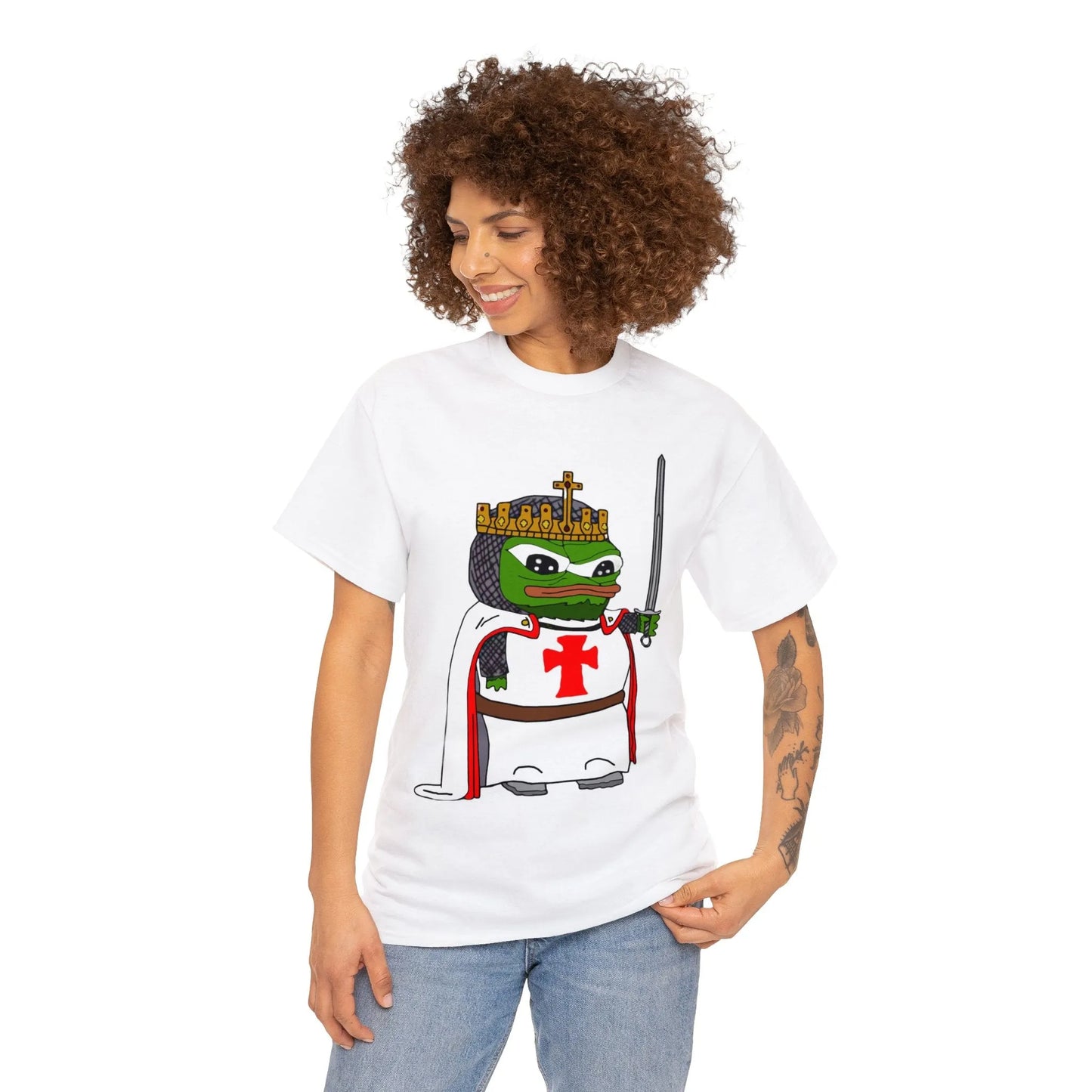 Pepe the Frog Crusader Knight T-Shirt - Deus Vult Meme - 4LibertyShop.com
