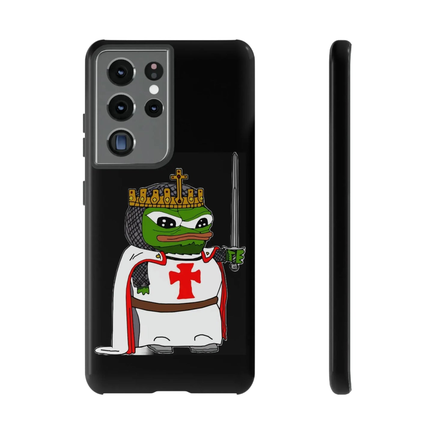 Crusader Pepe Cell Phone Case - Deus Vult Knight Phone Cover - 4LibertyShop.com