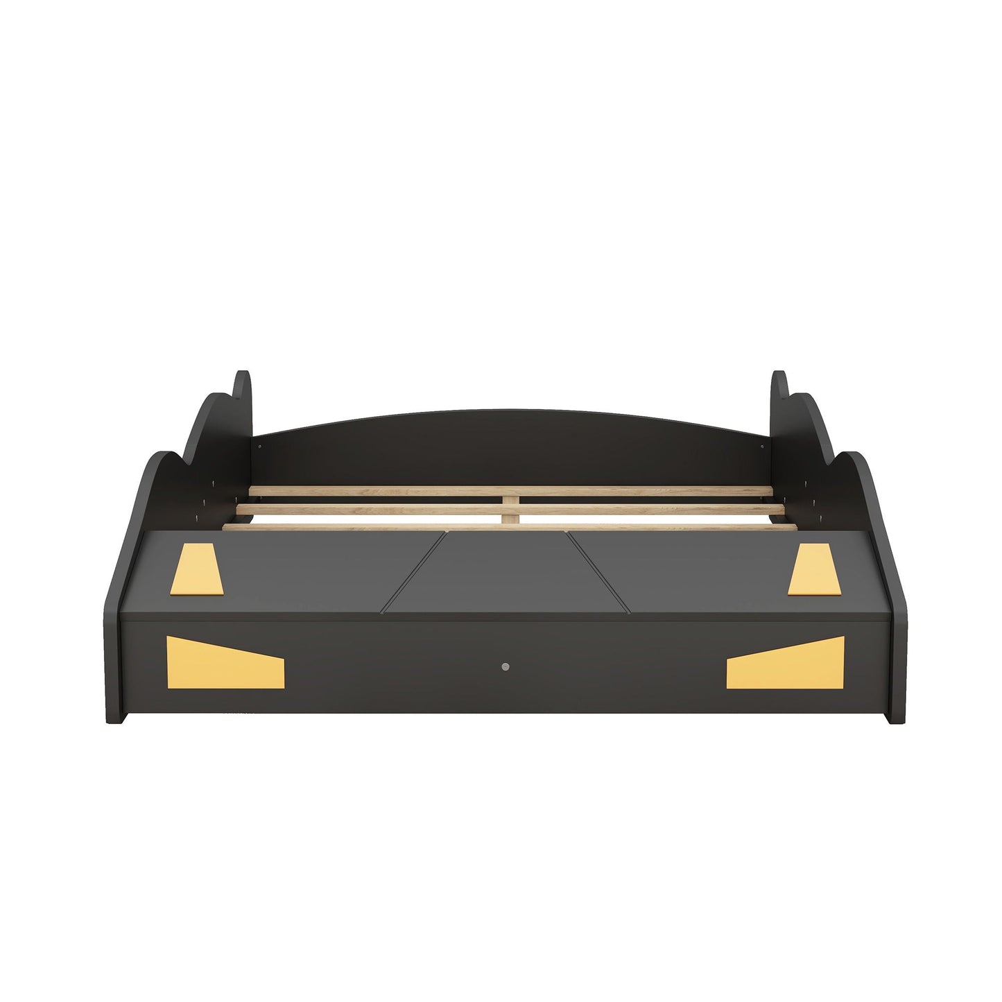 Race Car Shaped Platform Bed With Wheels And Storage