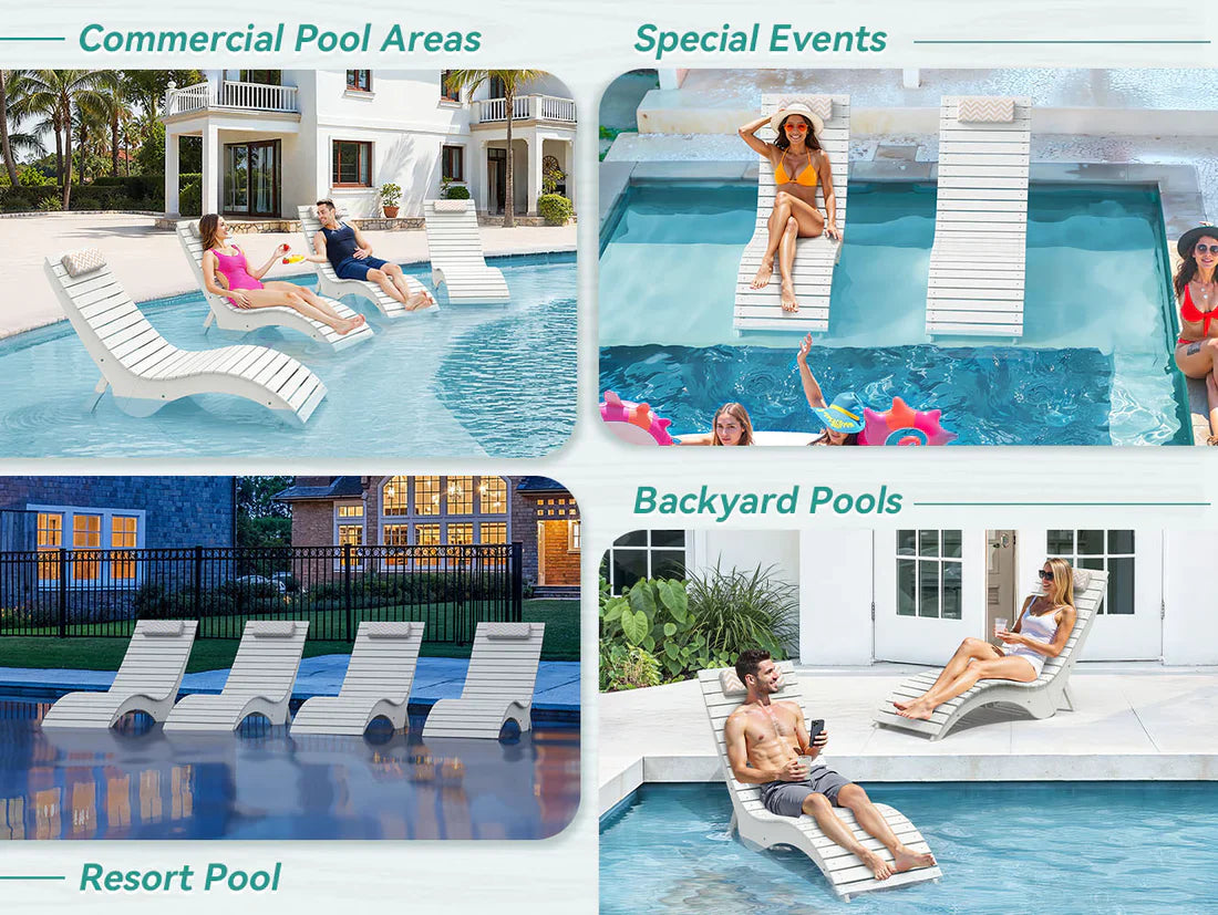 AquaCurve™ AquaWave Sun Shelf Chairs for In-Pool Use
