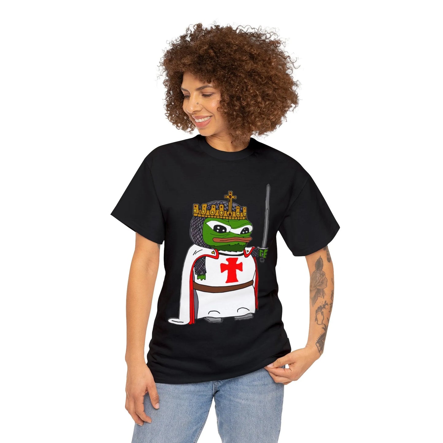 Pepe the Frog Crusader Knight T-Shirt - Deus Vult Meme - 4LibertyShop.com
