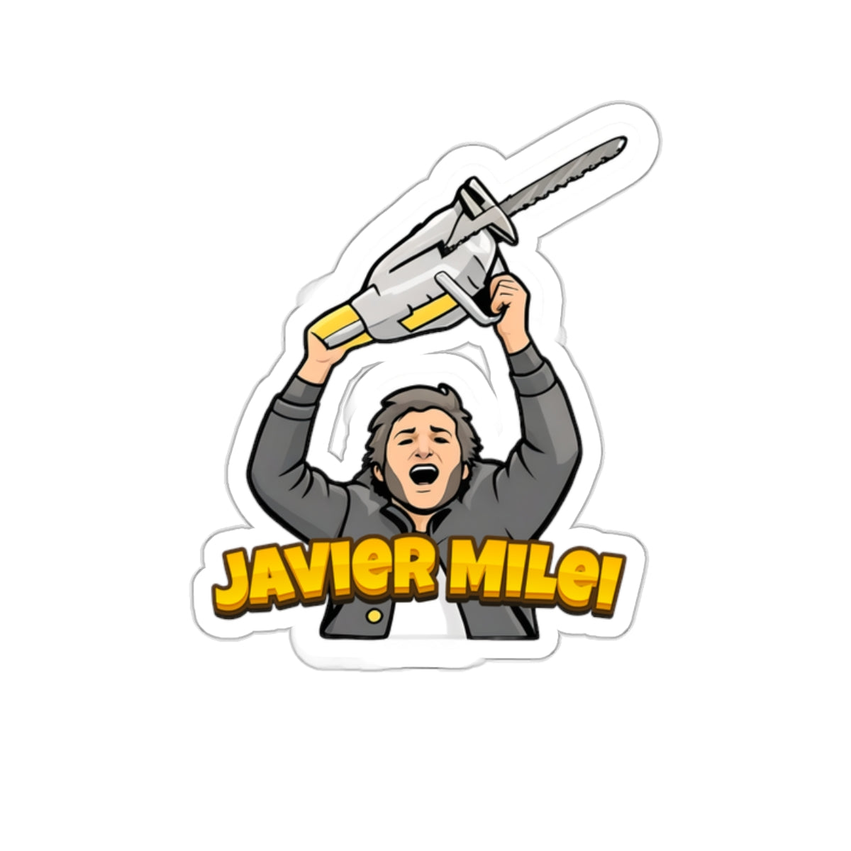 Javier Milei Chainsaw Stickers - 4LibertyShop.com