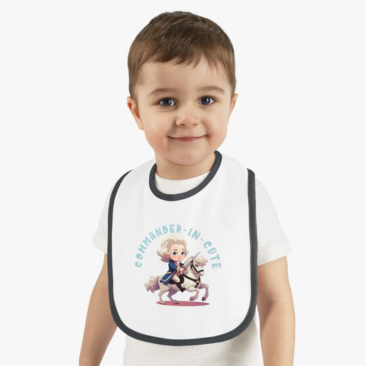 Commander-in-Cute George Washington Baby Bib