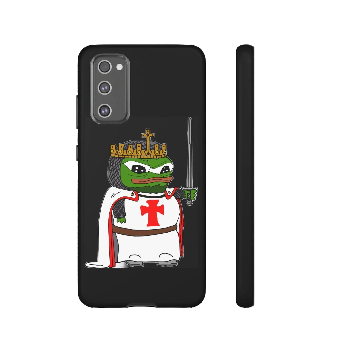 Crusader Pepe Cell Phone Case - Deus Vult Knight Phone Cover - 4LibertyShop.com