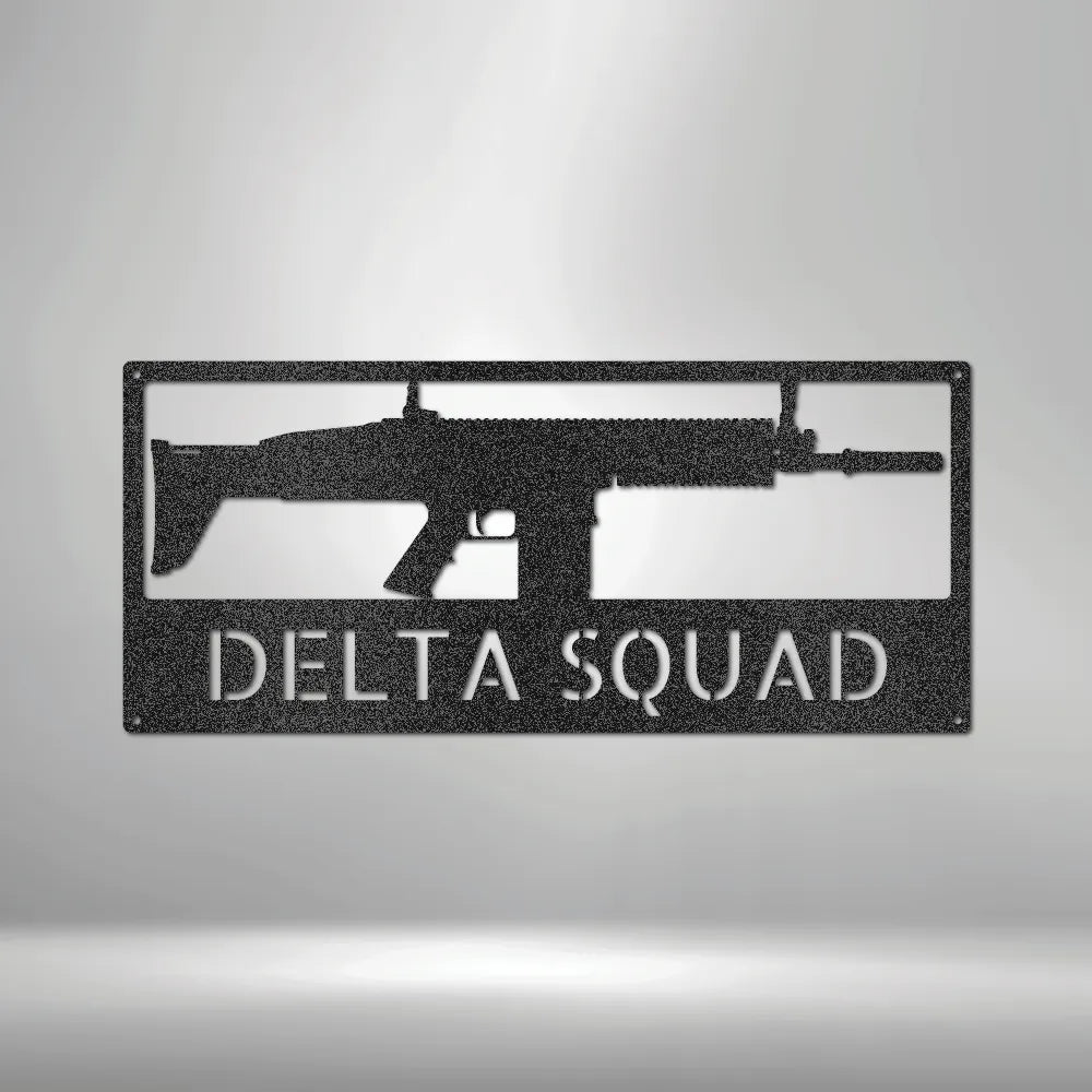 AR-15, AK-47, Scar, Sniper Rifle Monogram - Custom Steel Sign