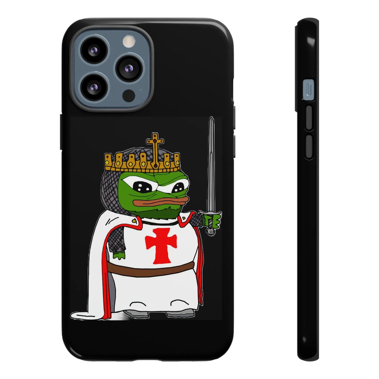 Crusader Pepe Cell Phone Case - Deus Vult Knight Phone Cover - 4LibertyShop.com