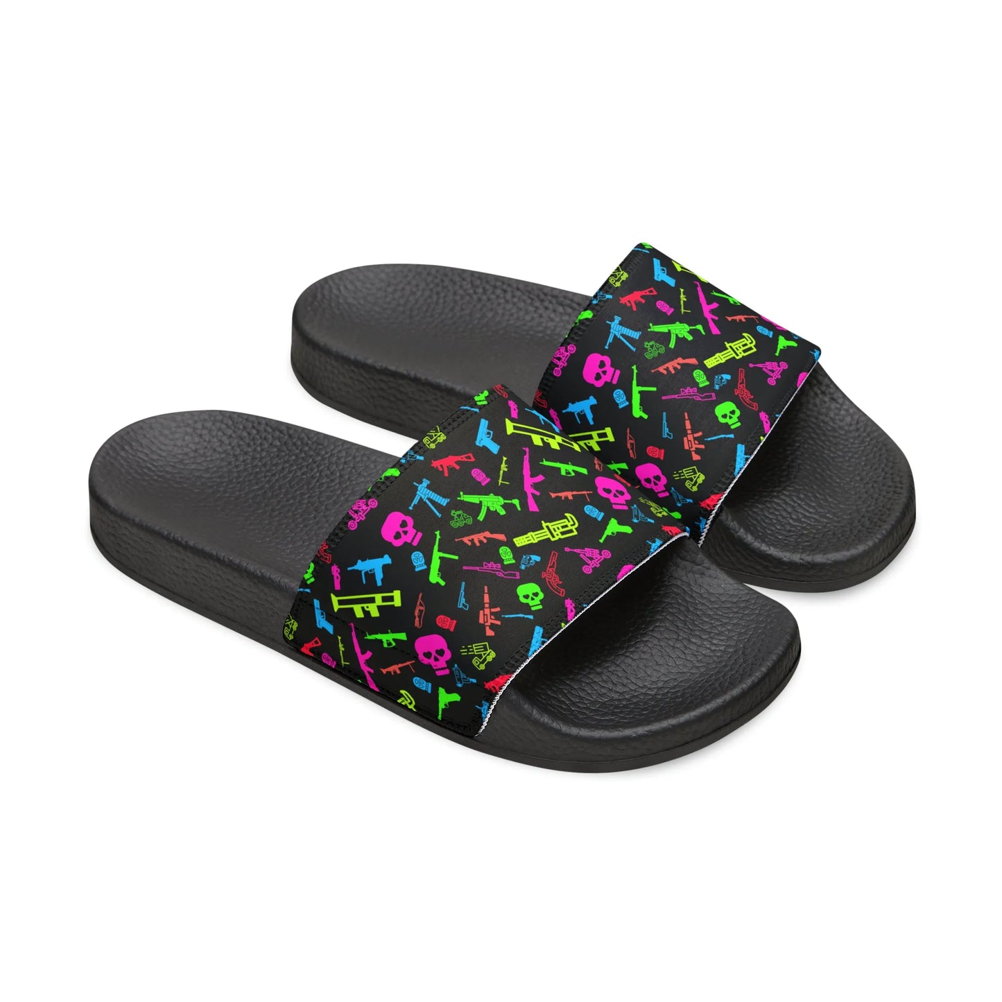 Retro Neon Firearms Sandals