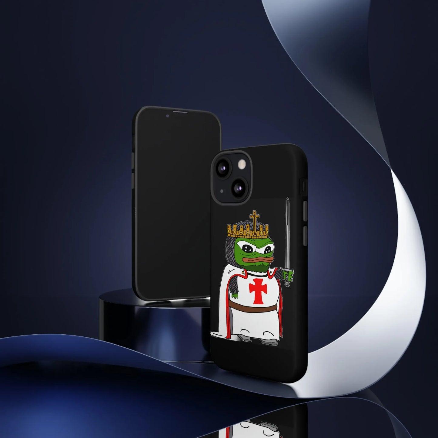 Crusader Pepe Cell Phone Case - Deus Vult Knight Phone Cover - 4LibertyShop.com