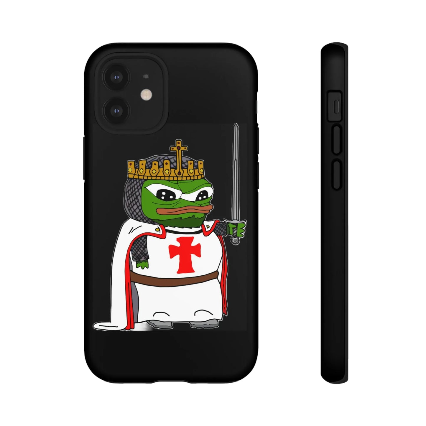 Crusader Pepe Cell Phone Case - Deus Vult Knight Phone Cover - 4LibertyShop.com