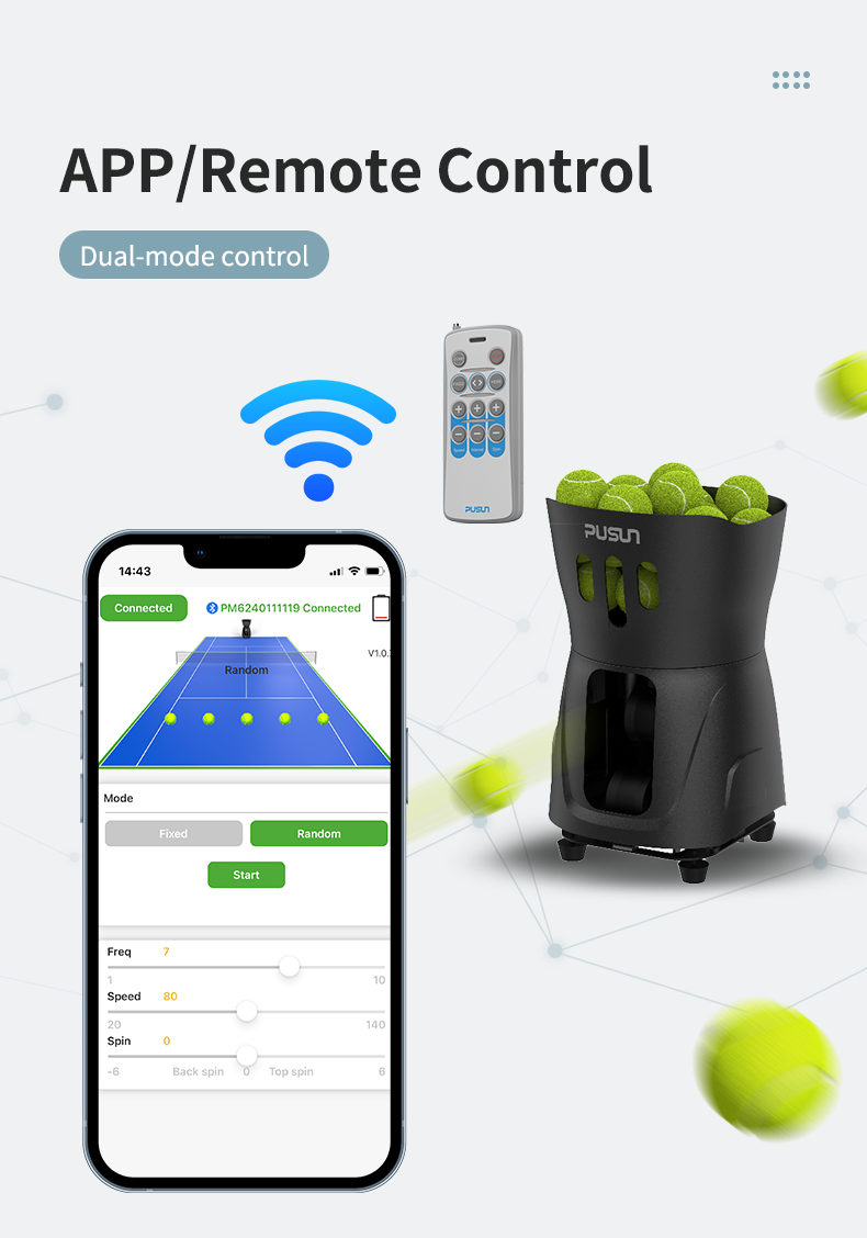 PUSUN PT-MINI Pro Portable Tennis Ball Machine