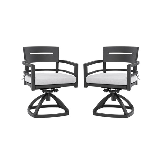 Outdoor Patio Aluminum Swivel Rocker 2PCs with Sunbrella Cushions