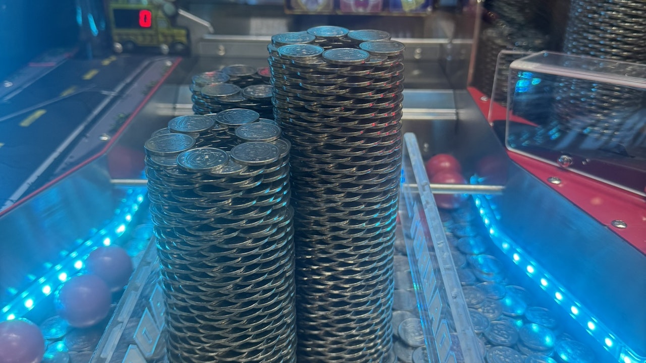 LAI Games Tornado Coin Pusher Arcade Game Machine