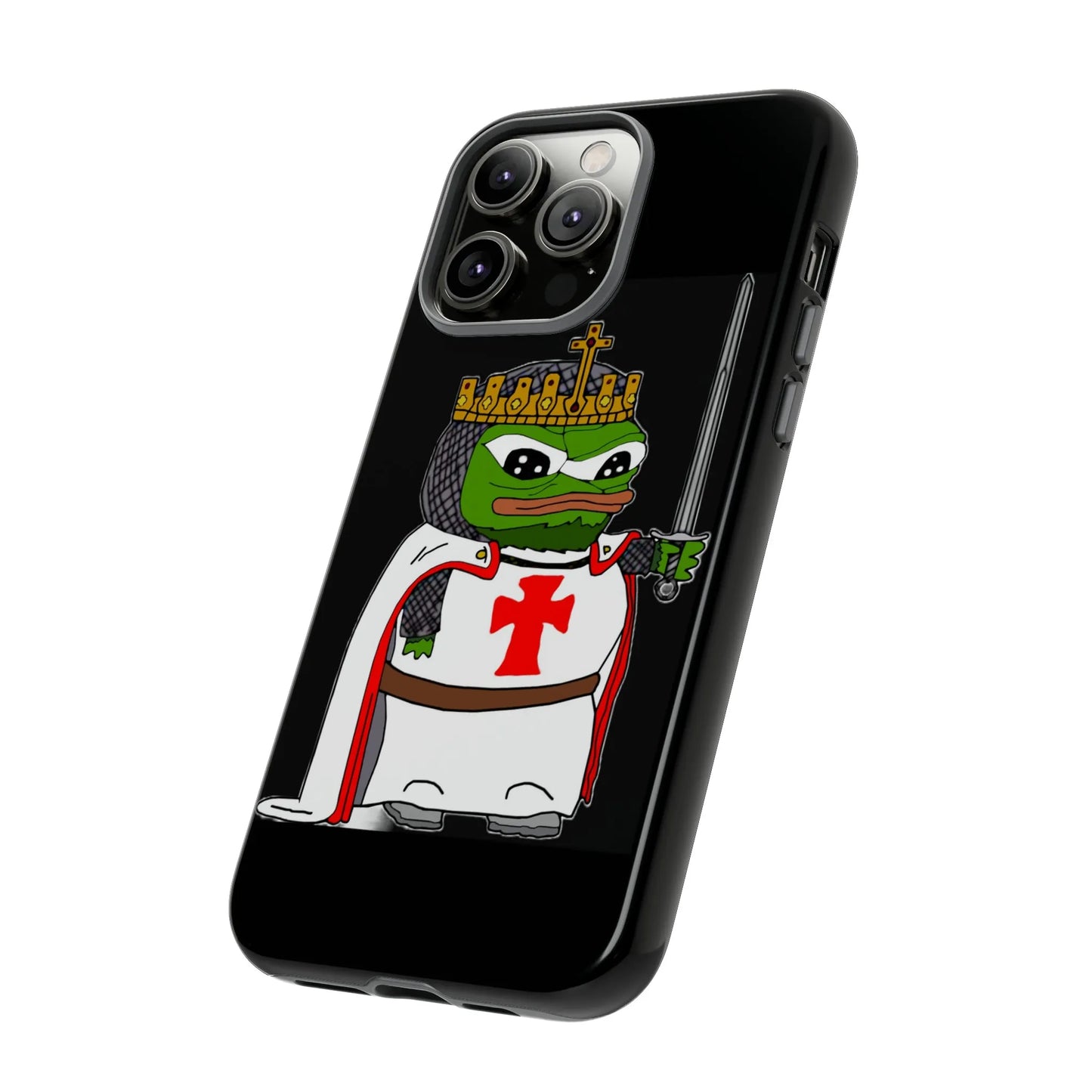 Crusader Pepe Cell Phone Case - Deus Vult Knight Phone Cover - 4LibertyShop.com