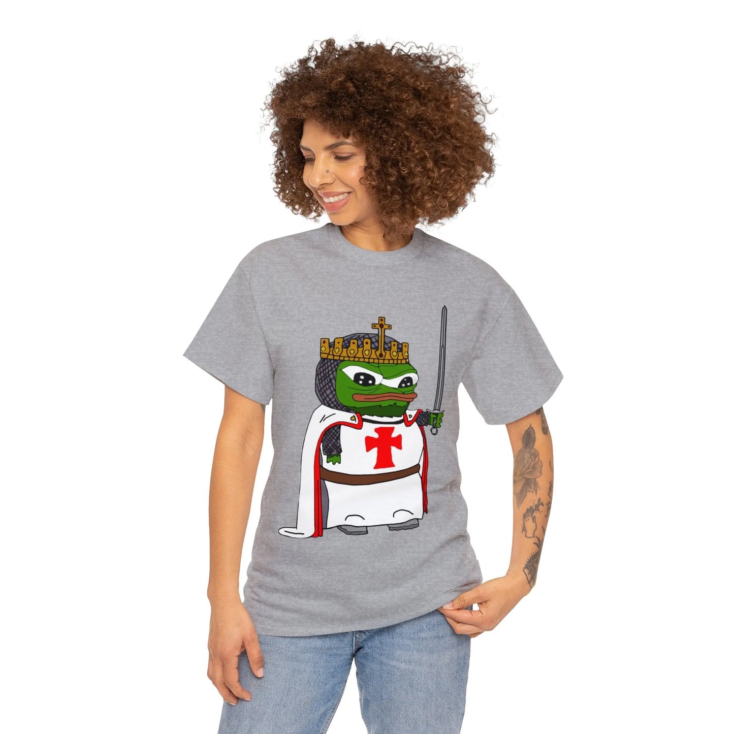 Pepe the Frog Crusader Knight T-Shirt - Deus Vult Meme - 4LibertyShop.com