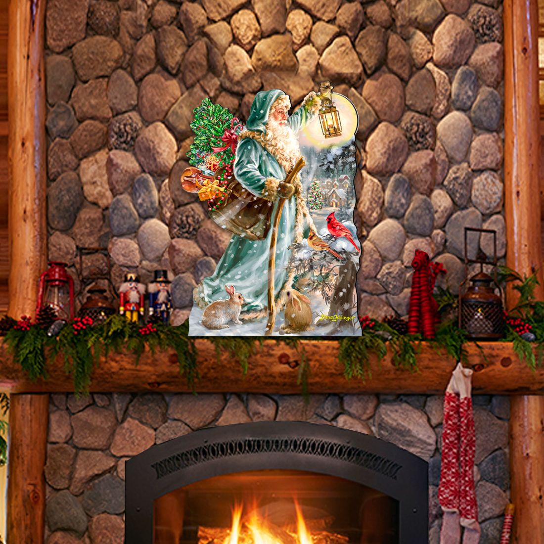 Saint Nicholas Christmas Door Decor by D. Gelsinger - Christmas Santa Snowman Decor - 8461067H-DG