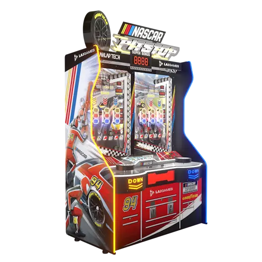 LAI Games NASCAR Pit Stop Arcade Game Machine
