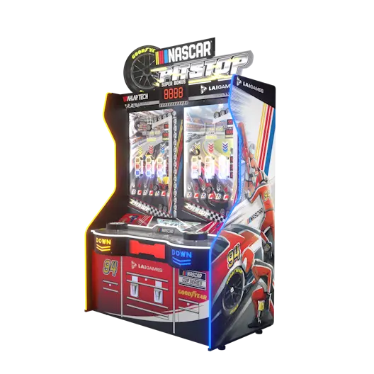 LAI Games NASCAR Pit Stop Arcade Game Machine