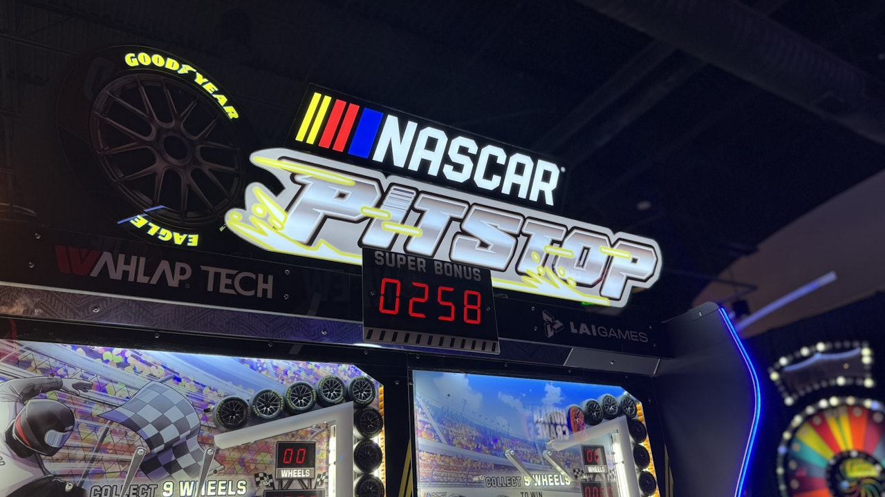 LAI Games NASCAR Pit Stop Arcade Game Machine