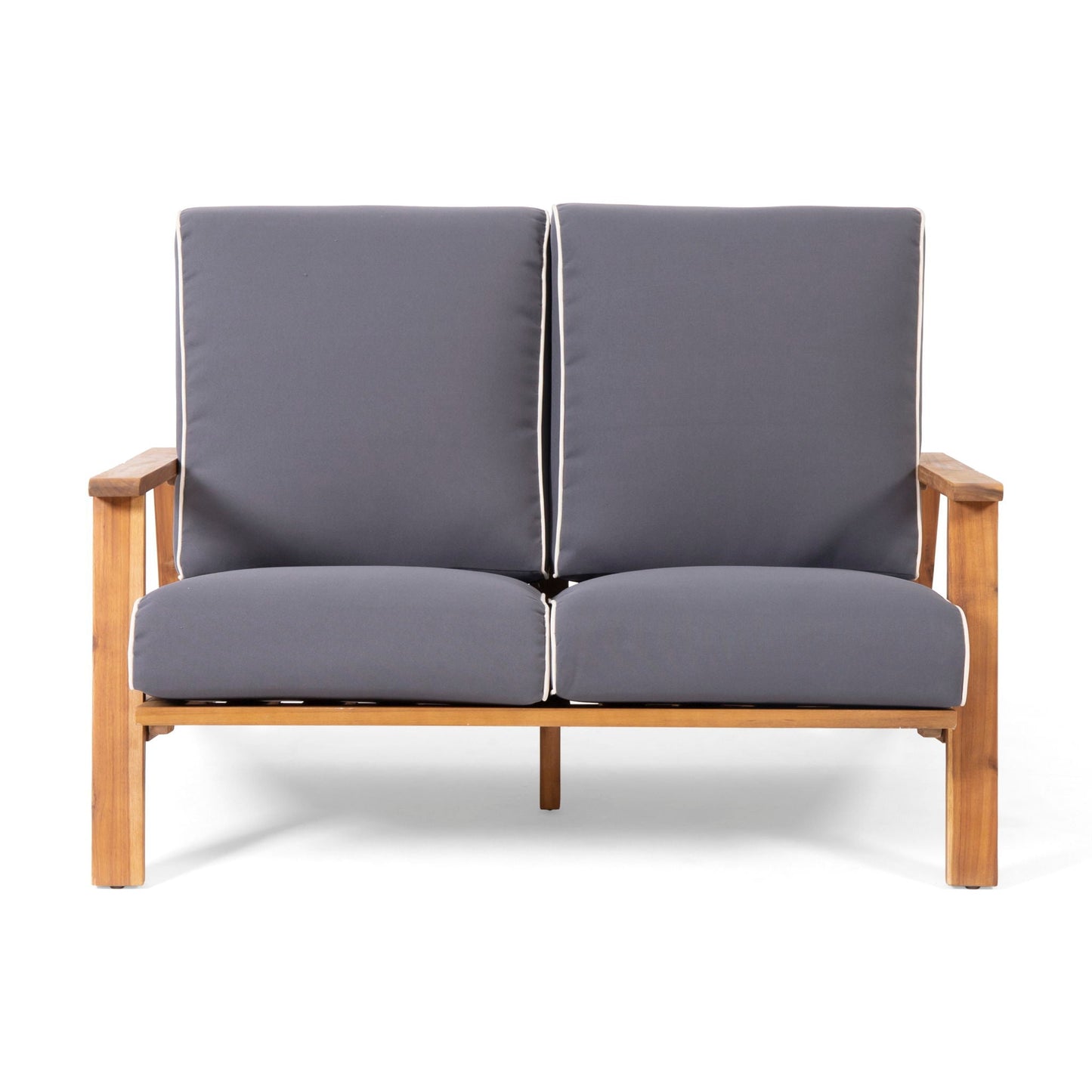 Paloma Contemporary Loveseat and Coffee Table Set with Weather Resistant Cushions