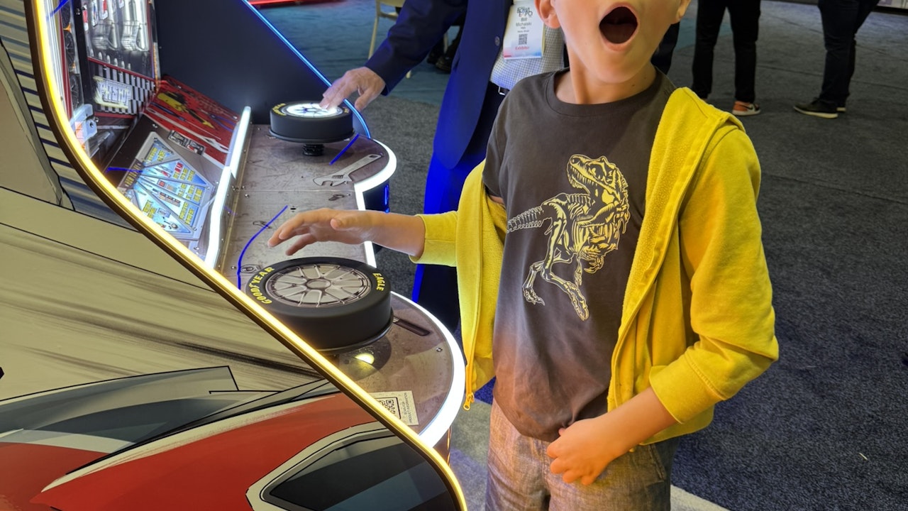 LAI Games NASCAR Pit Stop Arcade Game Machine