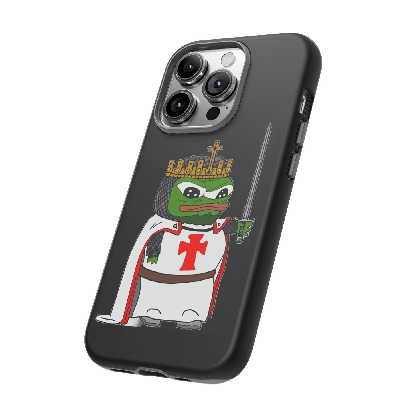 Crusader Pepe Cell Phone Case - Deus Vult Knight Phone Cover - 4LibertyShop.com
