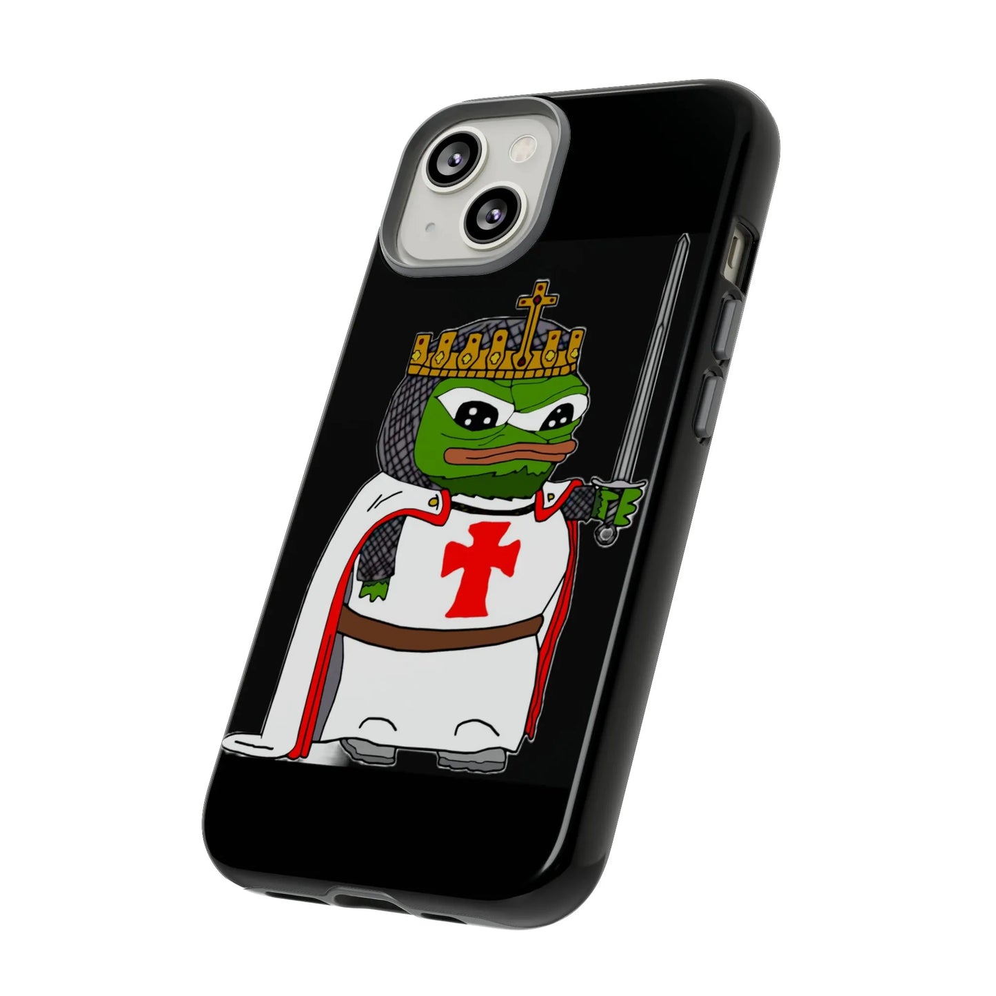 Crusader Pepe Cell Phone Case - Deus Vult Knight Phone Cover - 4LibertyShop.com