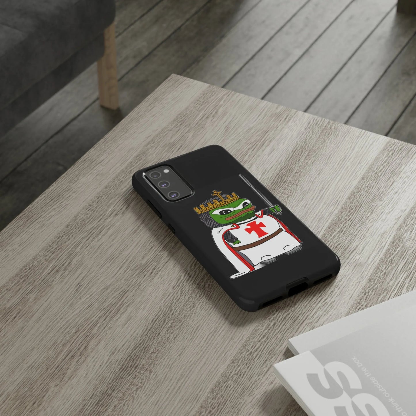 Crusader Pepe Cell Phone Case - Deus Vult Knight Phone Cover - 4LibertyShop.com