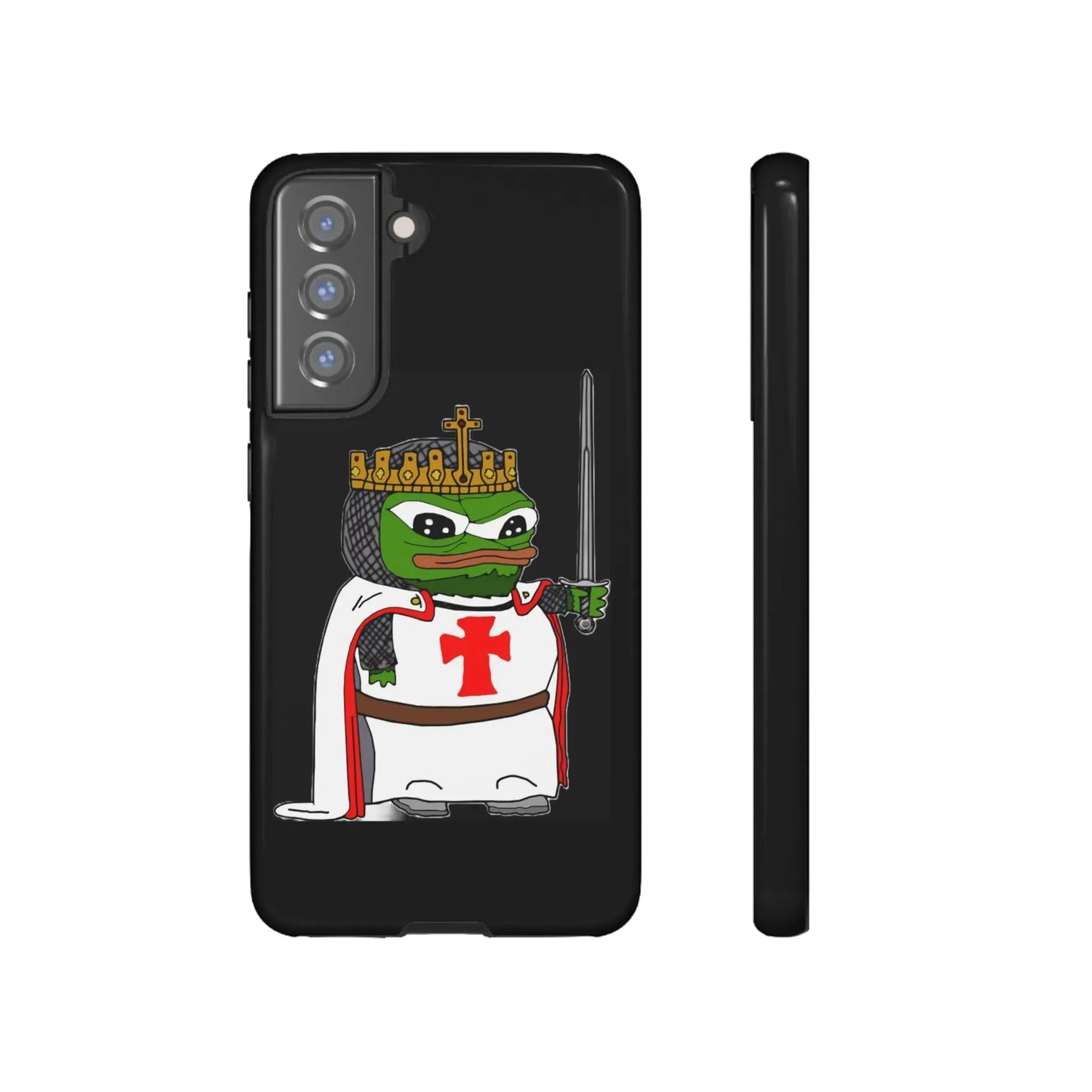 Crusader Pepe Cell Phone Case - Deus Vult Knight Phone Cover - 4LibertyShop.com