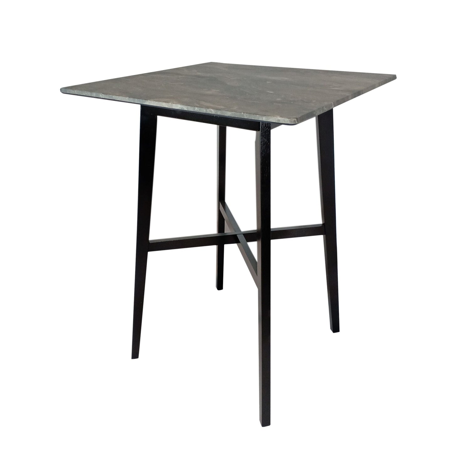 Modern Bar Height Dining Table, Rubberwood Legs and Laminate Table Top