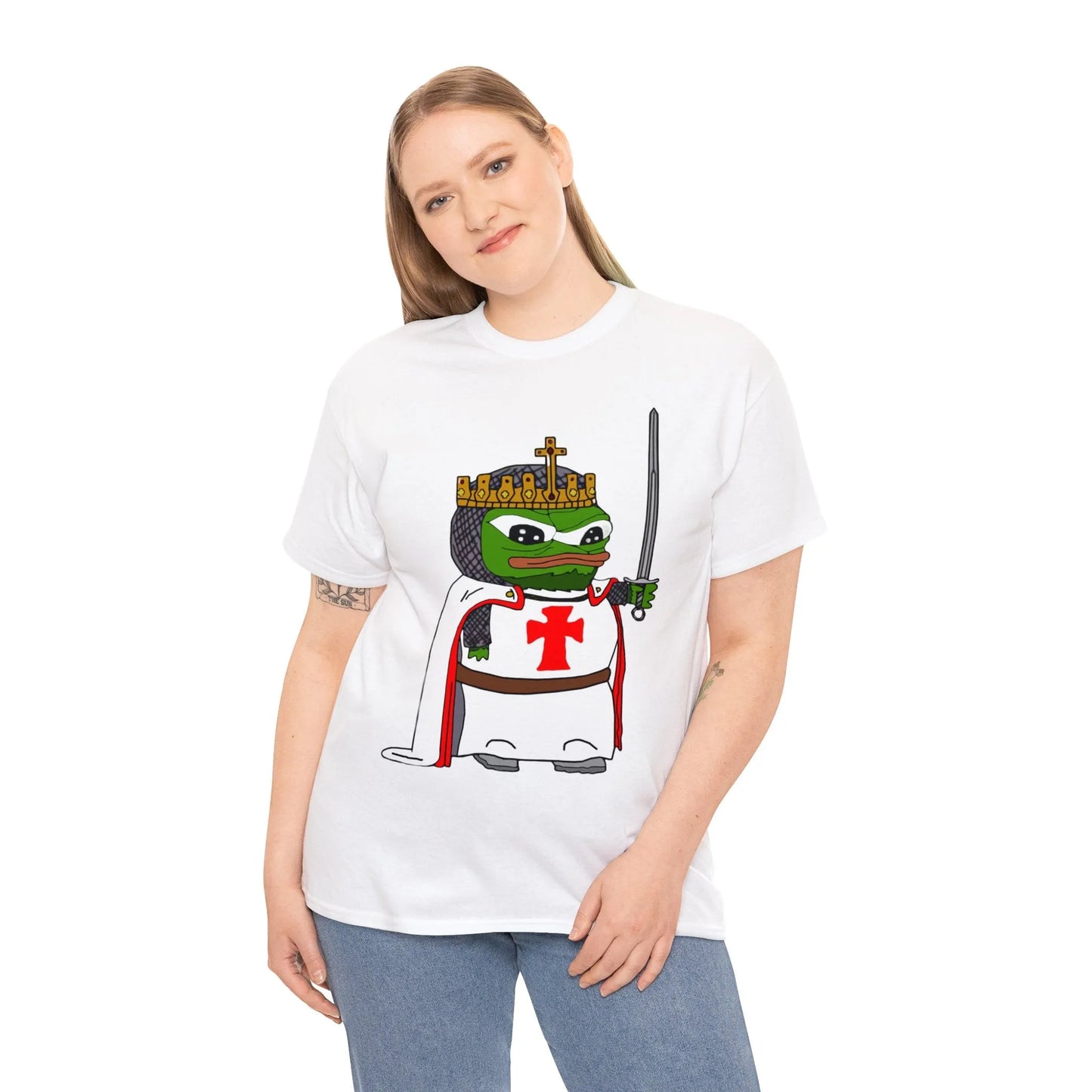 Pepe the Frog Crusader Knight T-Shirt - Deus Vult Meme - 4LibertyShop.com