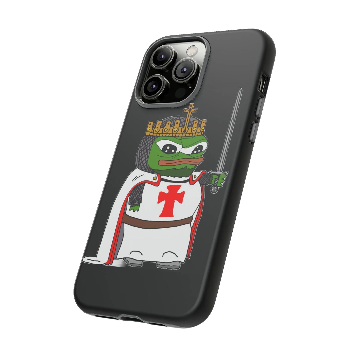 Crusader Pepe Cell Phone Case - Deus Vult Knight Phone Cover - 4LibertyShop.com