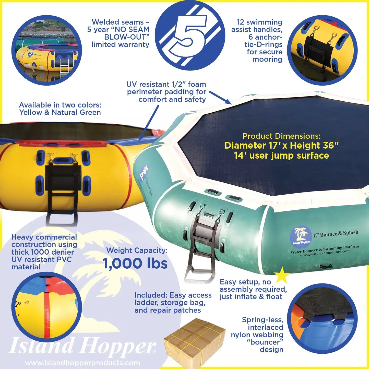 Island Hopper 17′ Bounce N Splash