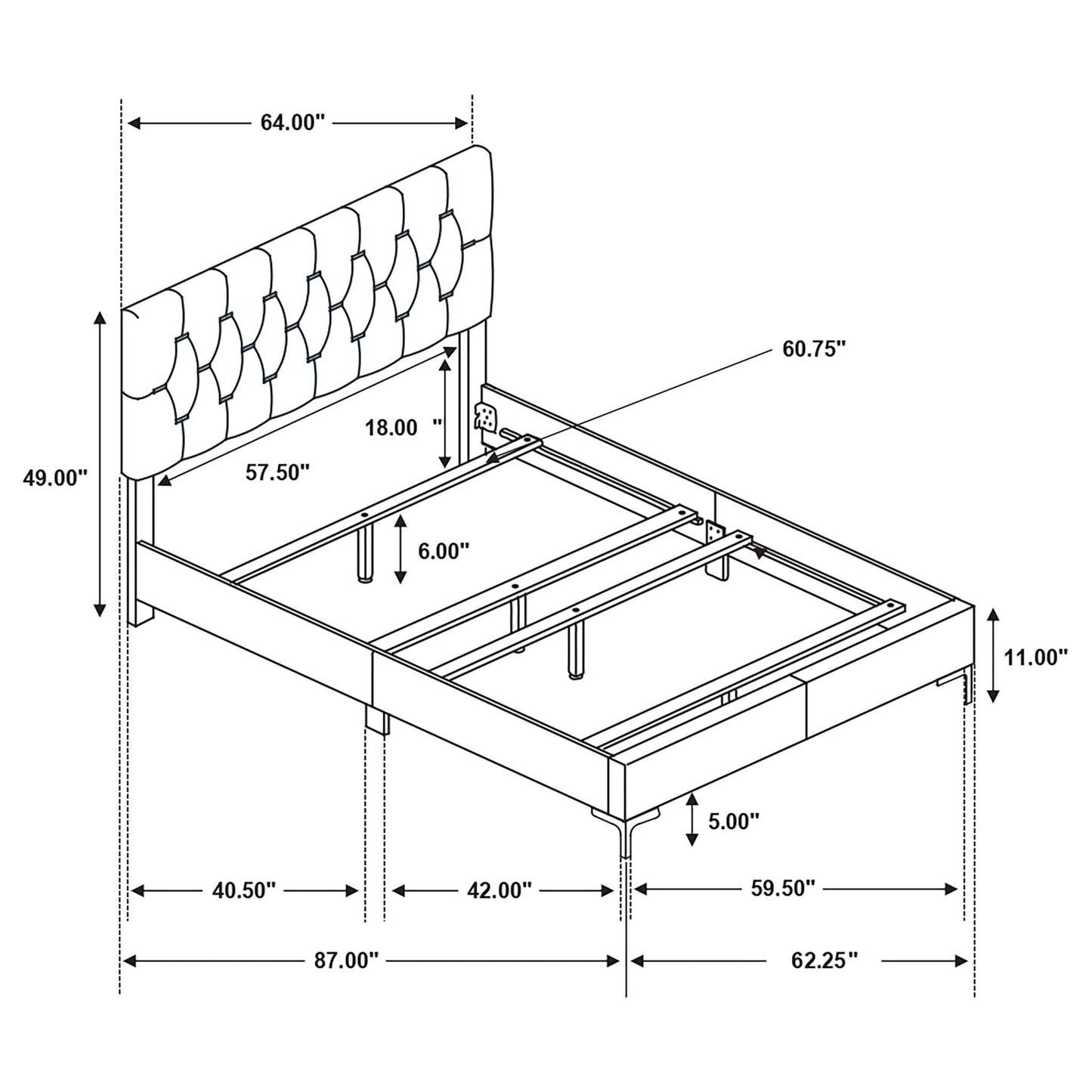 James - Panel Bed