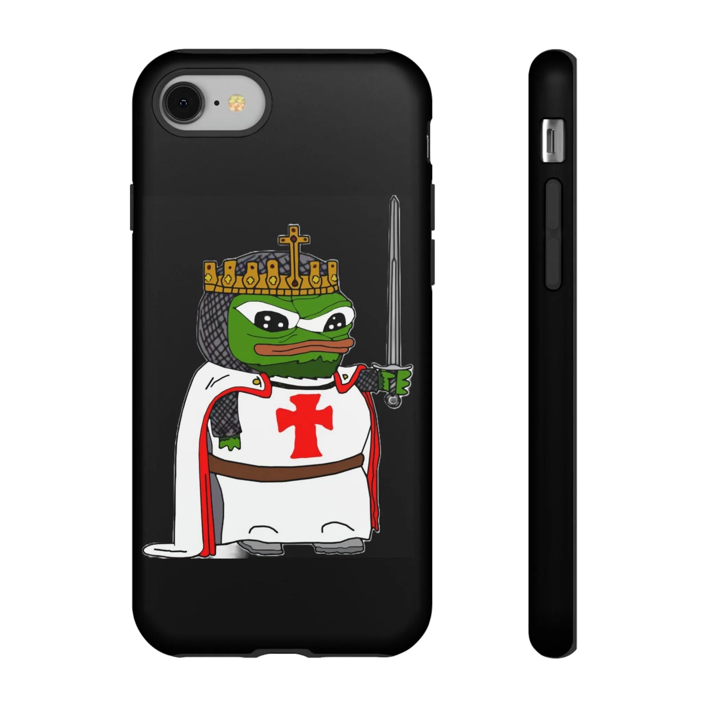Crusader Pepe Cell Phone Case - Deus Vult Knight Phone Cover - 4LibertyShop.com