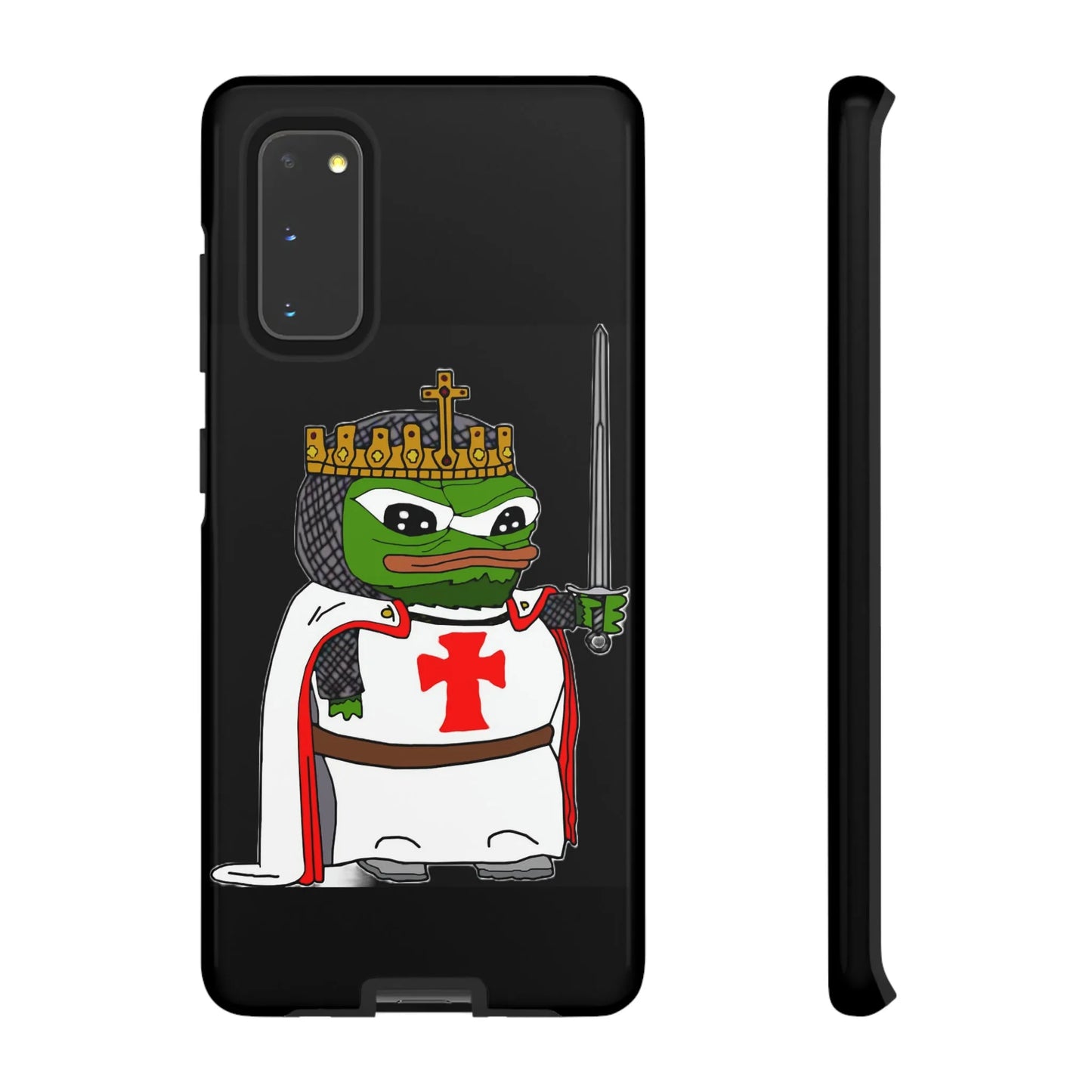 Crusader Pepe Cell Phone Case - Deus Vult Knight Phone Cover - 4LibertyShop.com