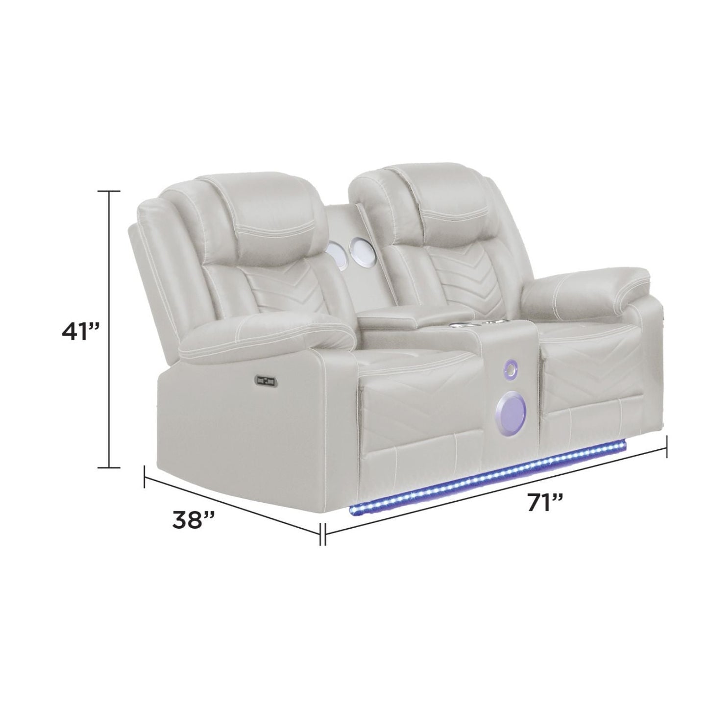 Challenger LED Power Recliner Set