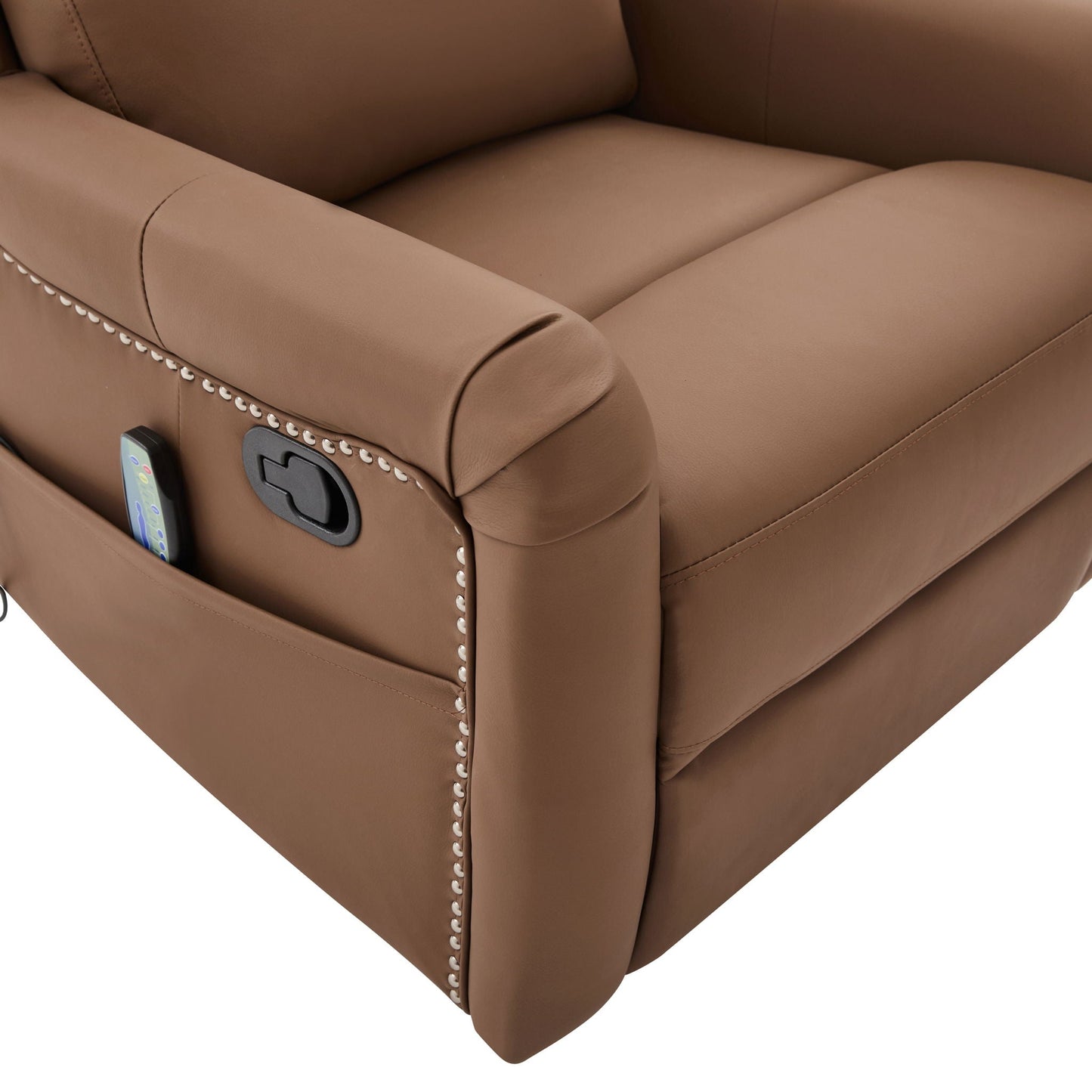 Manual Recliner Swivel Rocking Chair With 8-Point Massage and Heating