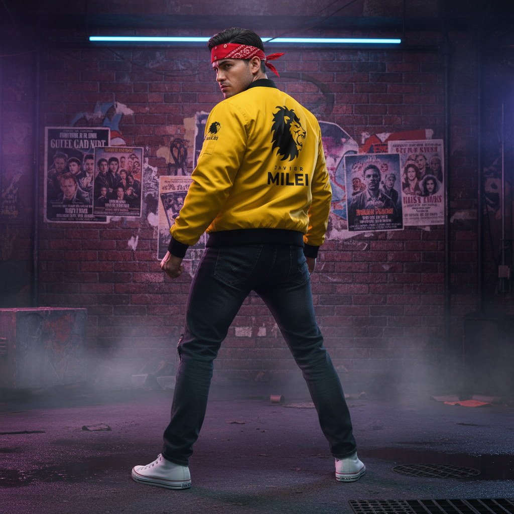 Javier Milei Lion of Argentina Bomber Jacket - 4LibertyShop.com