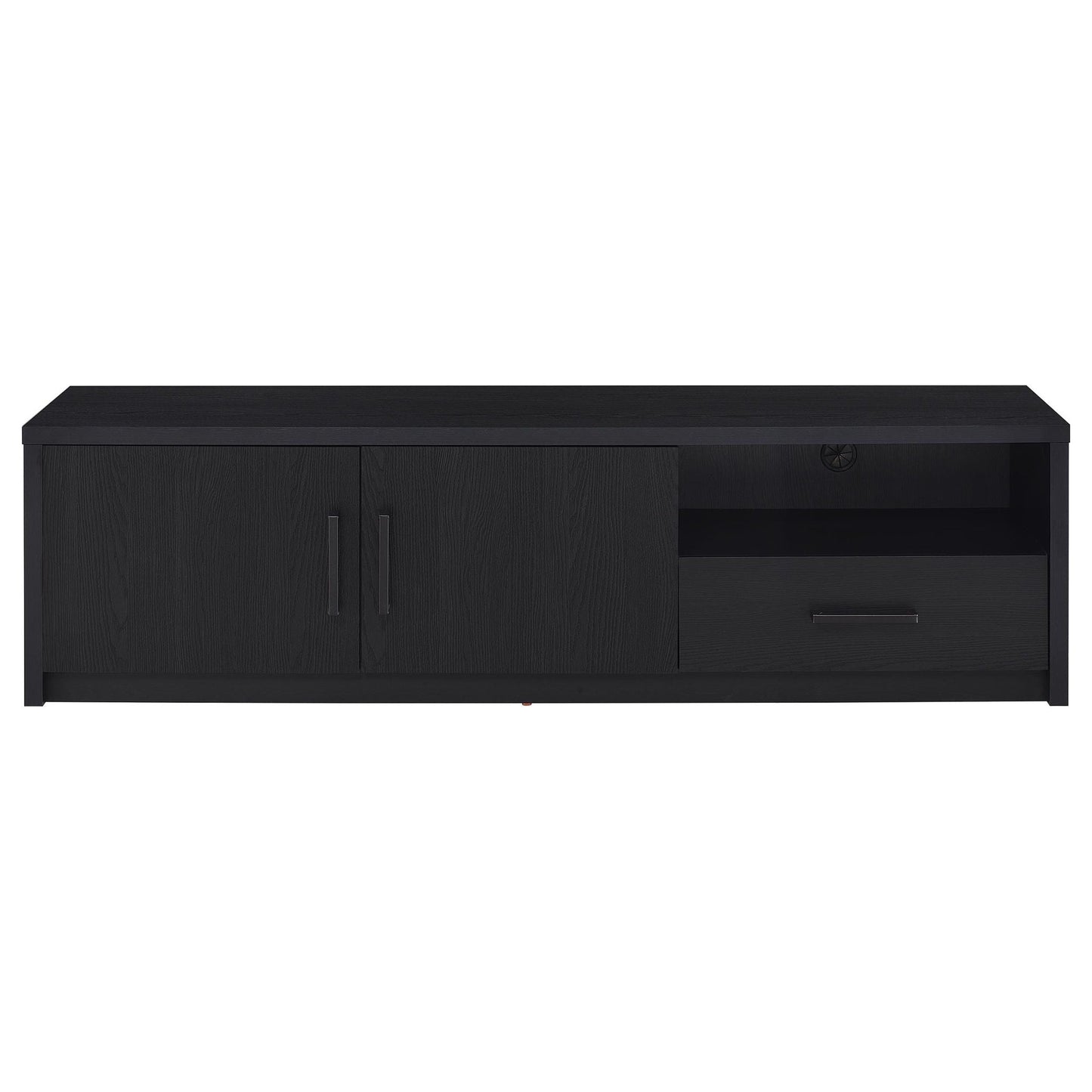 Ian - 2 Door TV Stand Media Console With Storage - Black