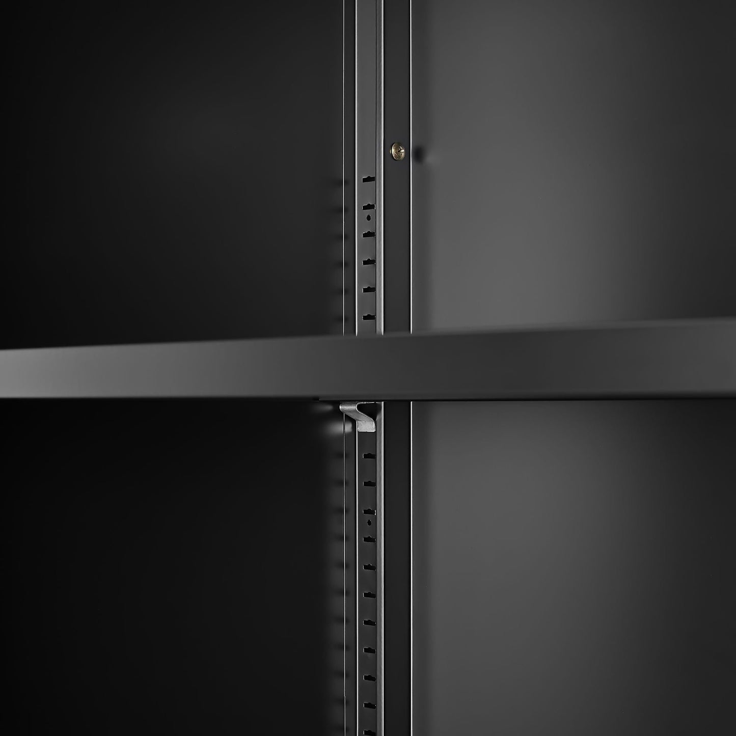 Modern Storage Cabinet with Adjustable Shelves and Magnetic Door Stopper