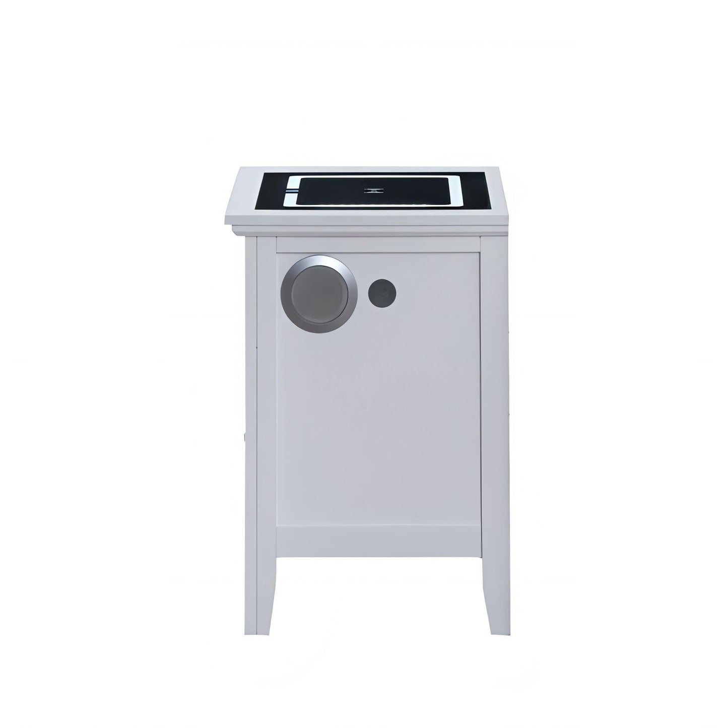 Hammond - Smart 3 Drawer Nightstand With USB Charging And Integrated Speakers - White