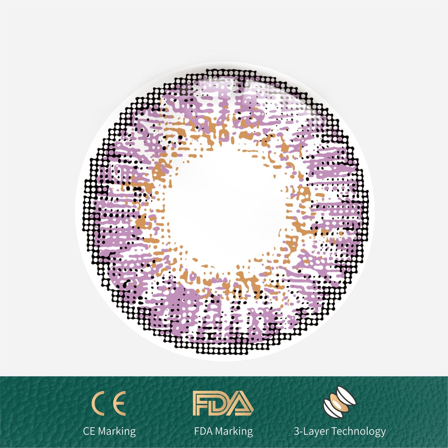 1Pcs FDA Certificate Eyes Beautiful Pupil Colorful Girl Cosplay Contact Lenses Violet
