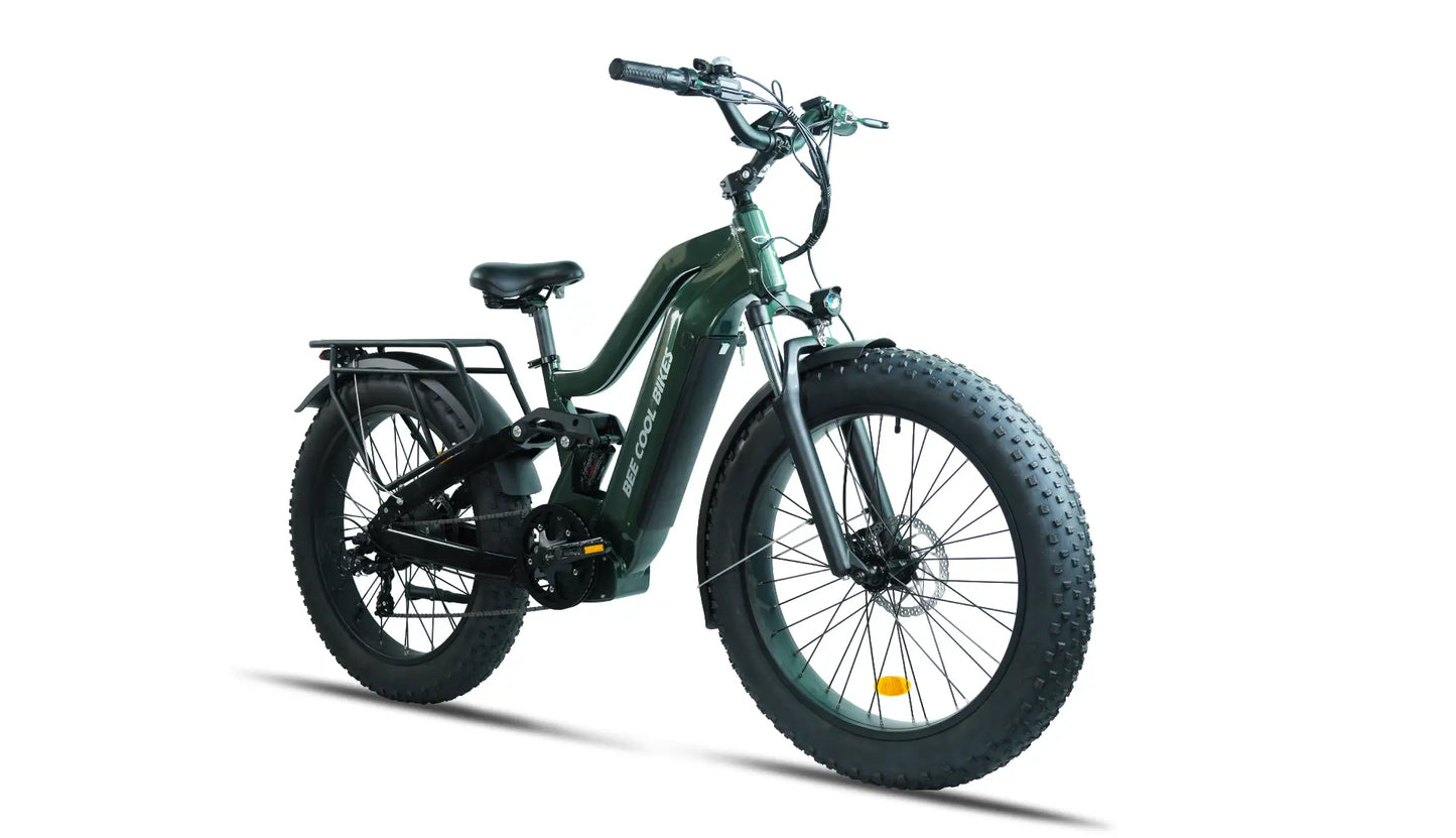 Bee Defender Super Frame Full Suspension Mountain Electric Bike