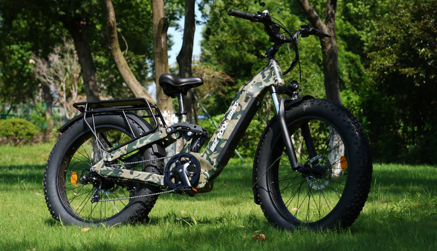 Bee Defender Step-Thru Full Suspension Step-Thru Mountain Electric Bike